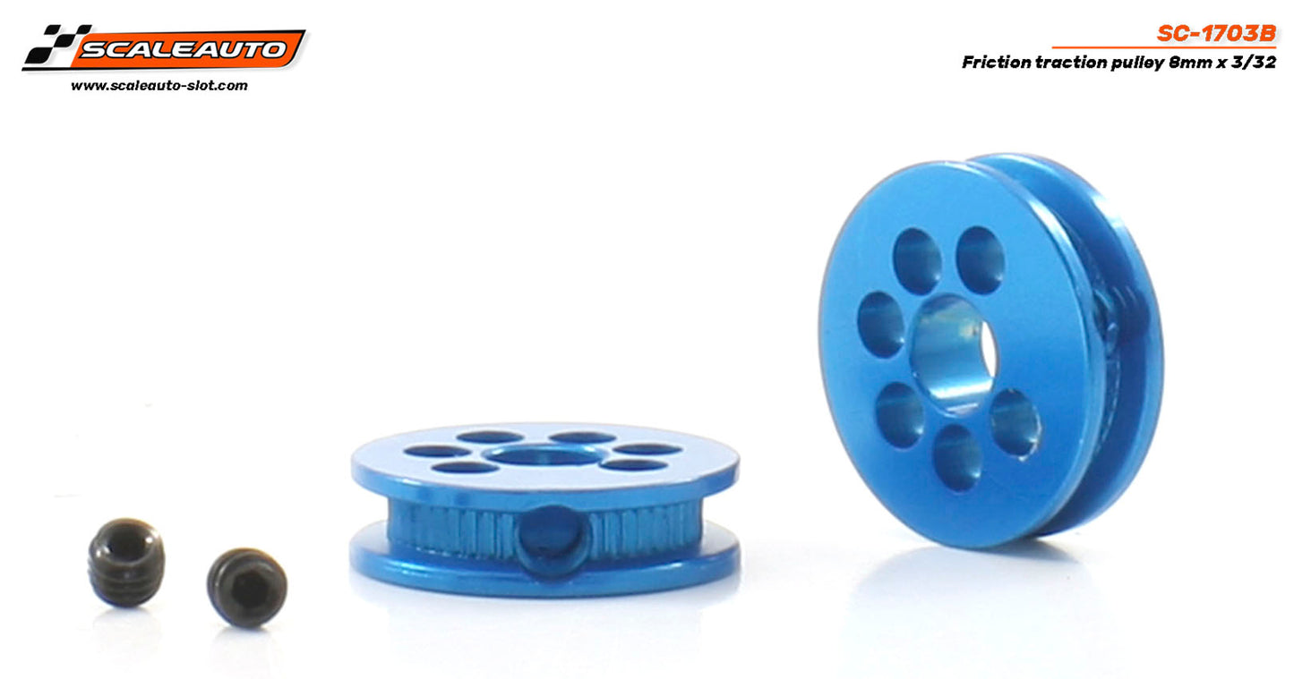 SCALEAUTO SC-1703B Polea Alumino Mecanizado 8mm Eje 3/32