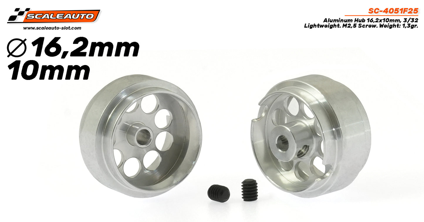 SCALEAUTO SC-4051F25 Llanta Aluminio 16,2x10mm. Lightweight