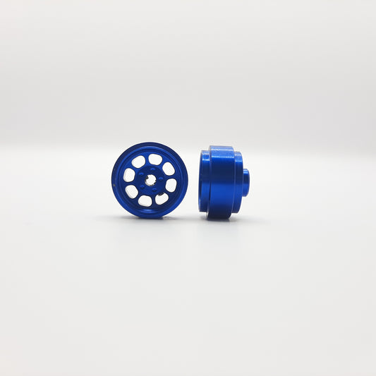 Staffs Slot Cars UK STAFFS80 Staffs Classic 15.8 x 8.5mm Alloy Blue Wheels