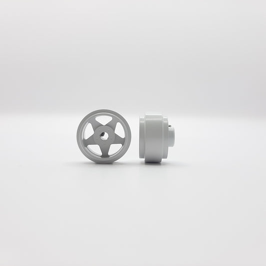 Staffs Slot Cars UK STAFFS89 Staffs 5 Spoke White Alloy Wheels 15.8 x 8.5mm