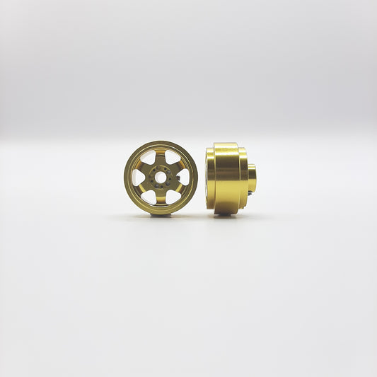 Staffs Slot Cars UK STAFFS192 STAFFS 6 SPOKE 15.8 X 8.5mm Alloy Gold