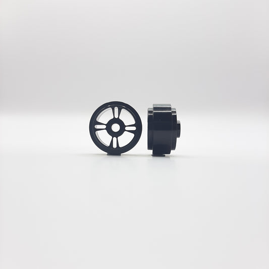 Staffs Slot Cars UK STAFFS184 STAFFS 4 SPOKE 15.8 X 8.5mm Front Alloy Black