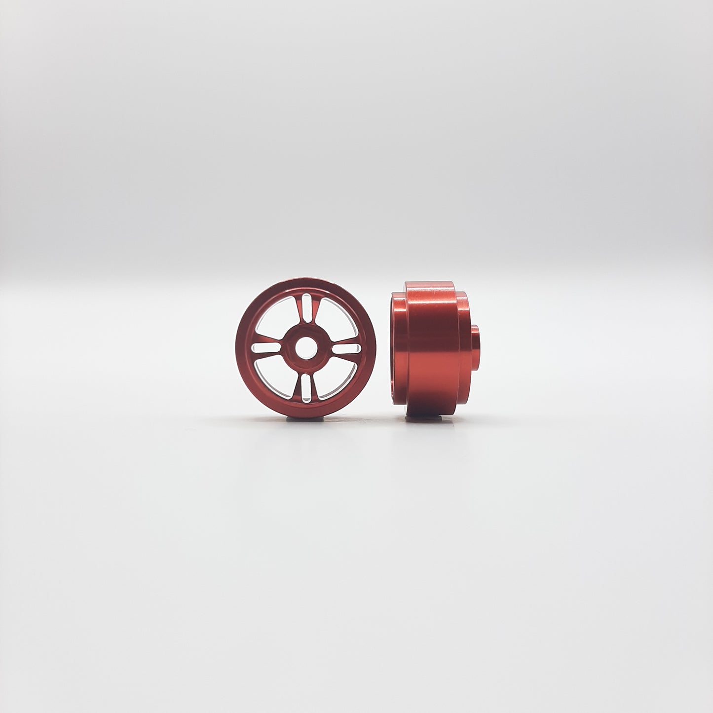Staffs Slot Cars UK STAFFS187 STAFFS 4 SPOKE 15.8 X 8.5mm Front Alloy Red