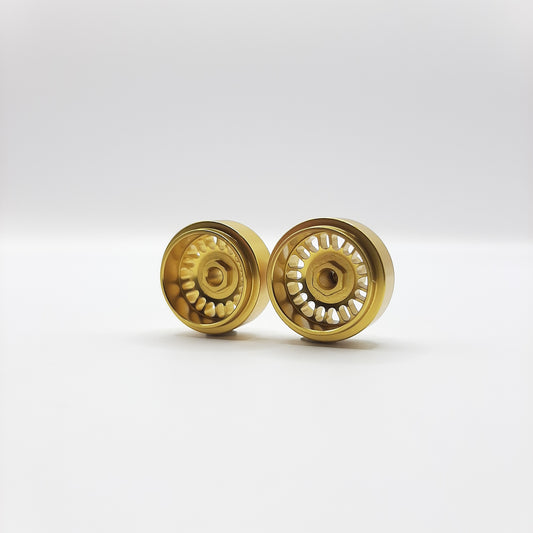 Staffs Slot Cars UK STAFFS102 STAFFS 15.8 X 8.5 BBS STYLE DEEP DISH (FRONT) GOLD