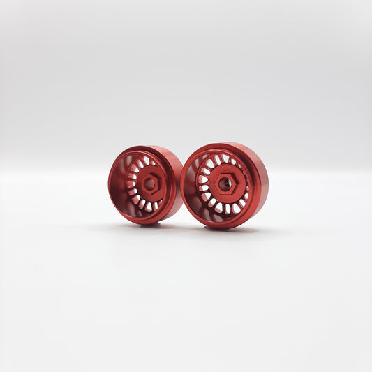 Staffs Slot Cars UK STAFFS105 STAFFS 15.8 X 8.5 BBS STYLE DEEP DISH (FRONT) RED