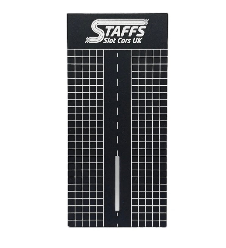 STAFFS176 Placa Set up 4 mm grosor, aluminio negro 150MM X 70MM