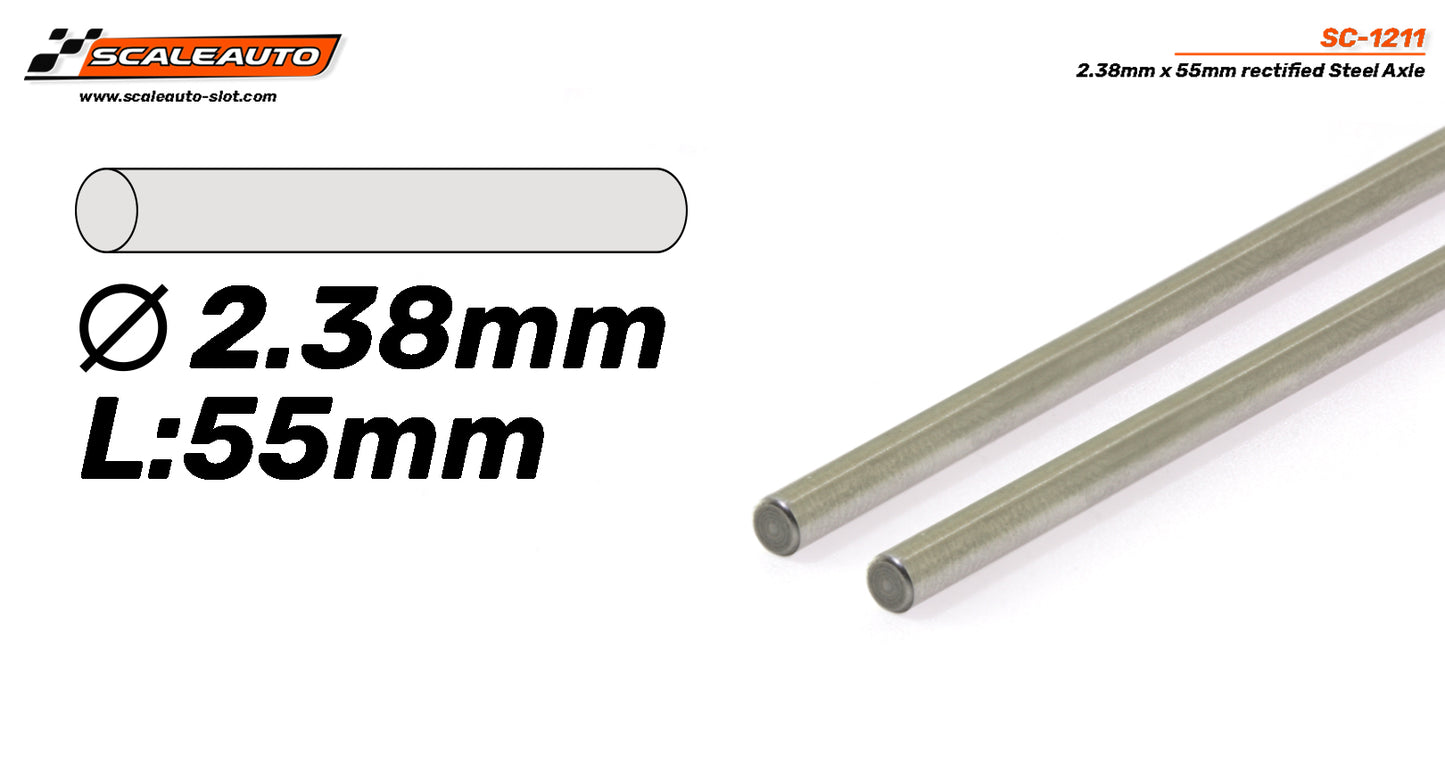 SCALEAUTO SC-1211 Eje acero Pro 2.38mm x 55mm.