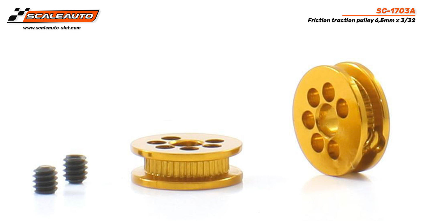 SCALEAUTO SC-1703A Polea Alumino Mecanizado 6.5mm Eje 3/32