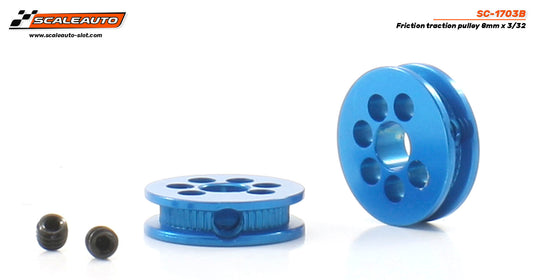 SCALEAUTO SC-1703B Polea Alumino Mecanizado 8mm Eje 3/32