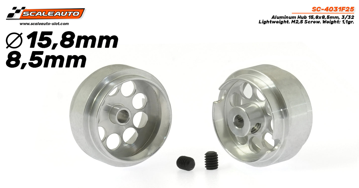 SCALEAUTO SC-4031F25 Llanta Aluminio 15.8x8.5mm. Lightweight