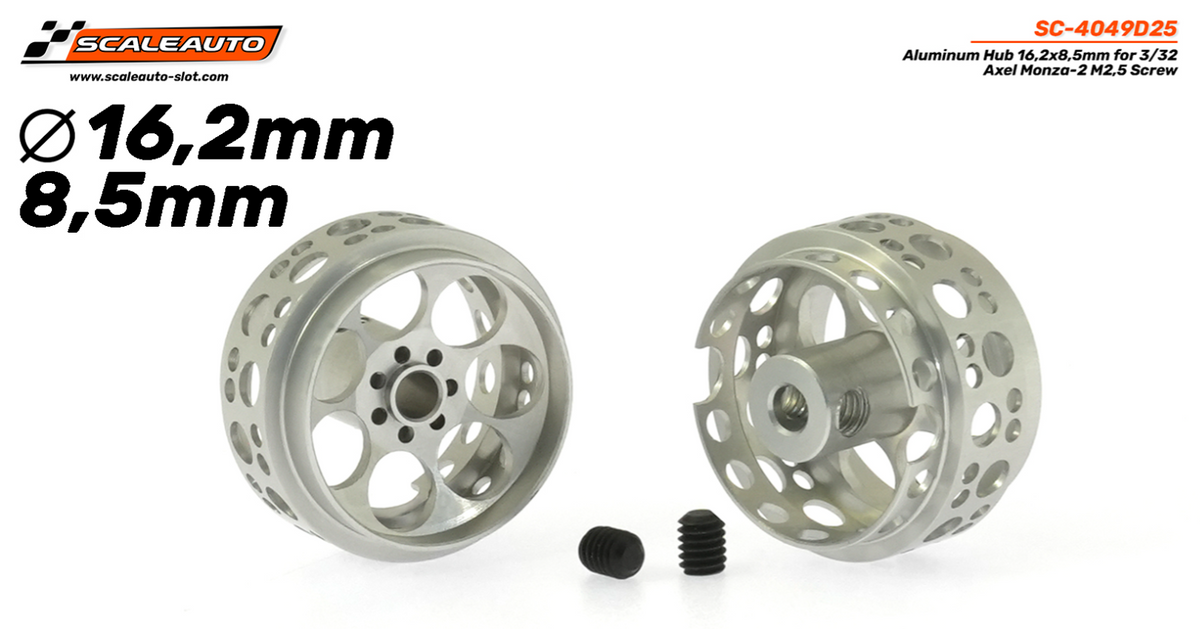 SCALEAUTO SC-4049D25 Llanta aluminio 16.2x8.5mm. Monza-2 New Design