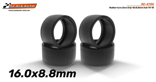 SCALEAUTO SC-4724 Neum. Goma Zero Grip 16x8.8mm
