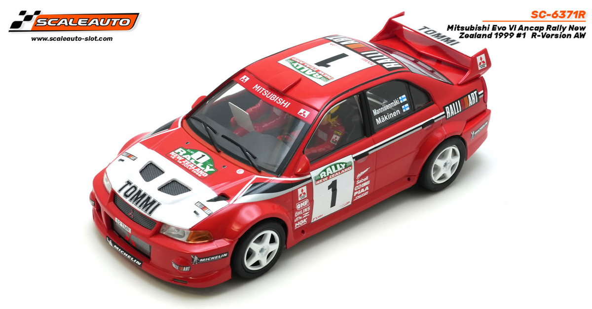 Scaleauto SC-6371R Mitsubishi Evo VI Tommi Rally New Zealand 1999 #1 R-Version AW