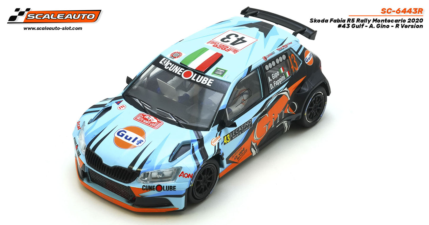Scaleauto Skoda Fabia R5 Monte-Carlo 2020 Gulf SC-6443R