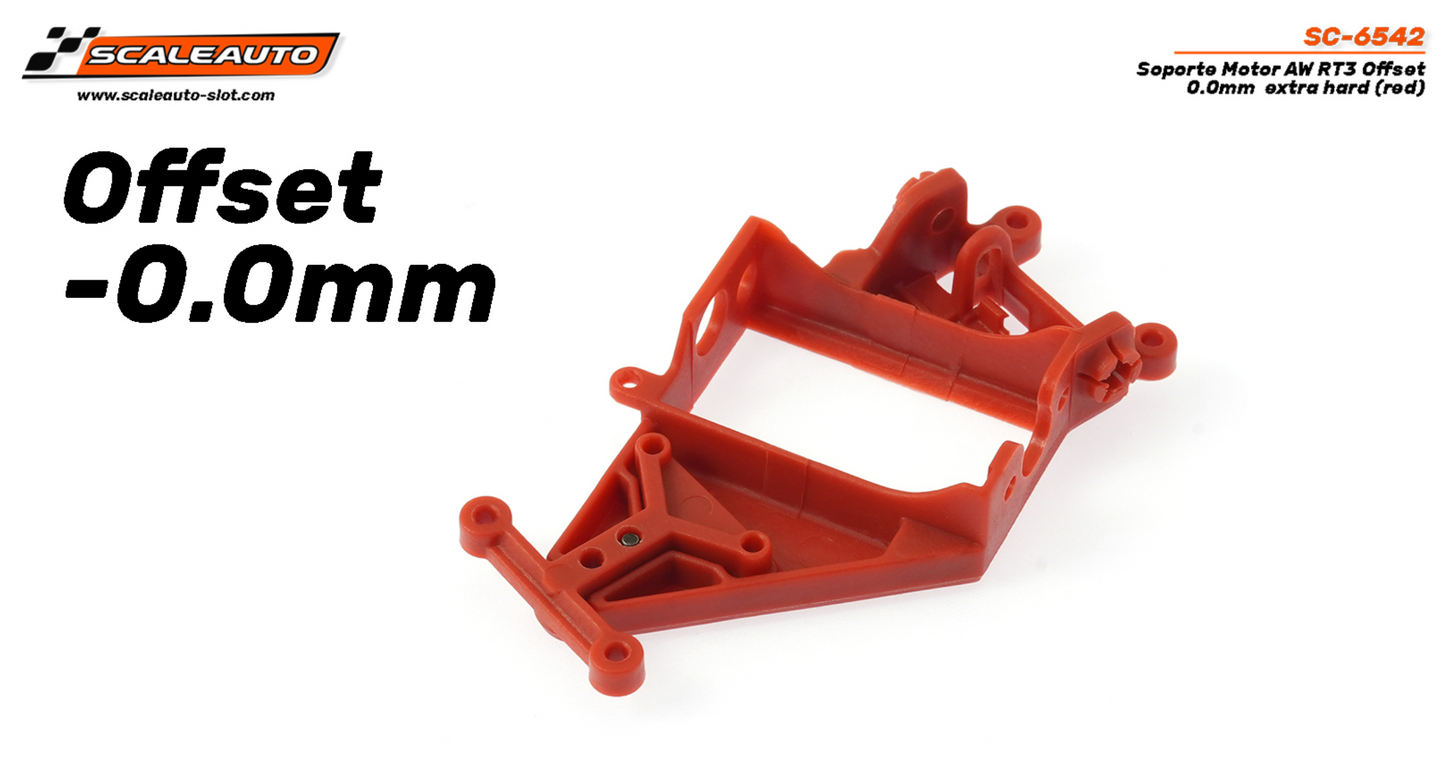 Scaleauto SC-6542 Soporte Motor AW RT3 Offset 0.0mm hard (red)